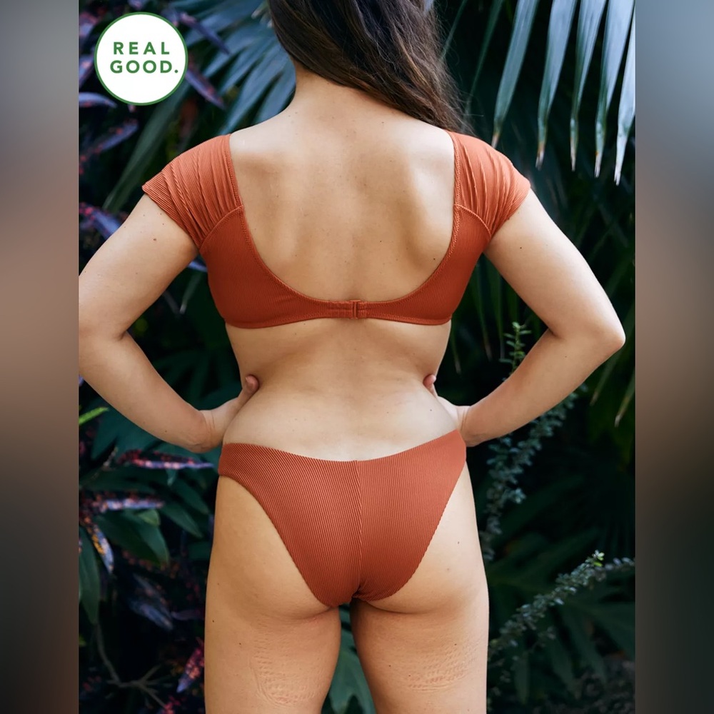 Aerie Ribbed Super High Cut Cheekiest Bikini Bottom - Picture 5 of 5